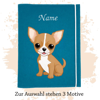 Dokumentenhülle für die Hunderasse Chihuahua Kurzhaar red white